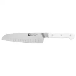 ZWILLING - Pro Le Blanc 7-inch Hollow Edge Santoku Knife - White