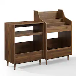 Crosley Furniture - Liam 2-Pcs Record Player Stand And Vinyl Storage Set - Black
