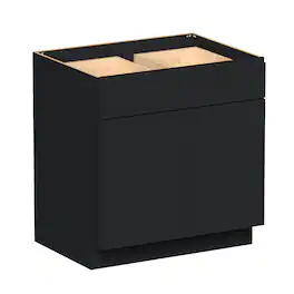Boyel Living - 33-in W x 34.5-in H x 24-in D Shaker RTA Kitchen Base Cabinet with Soft-Close - Black