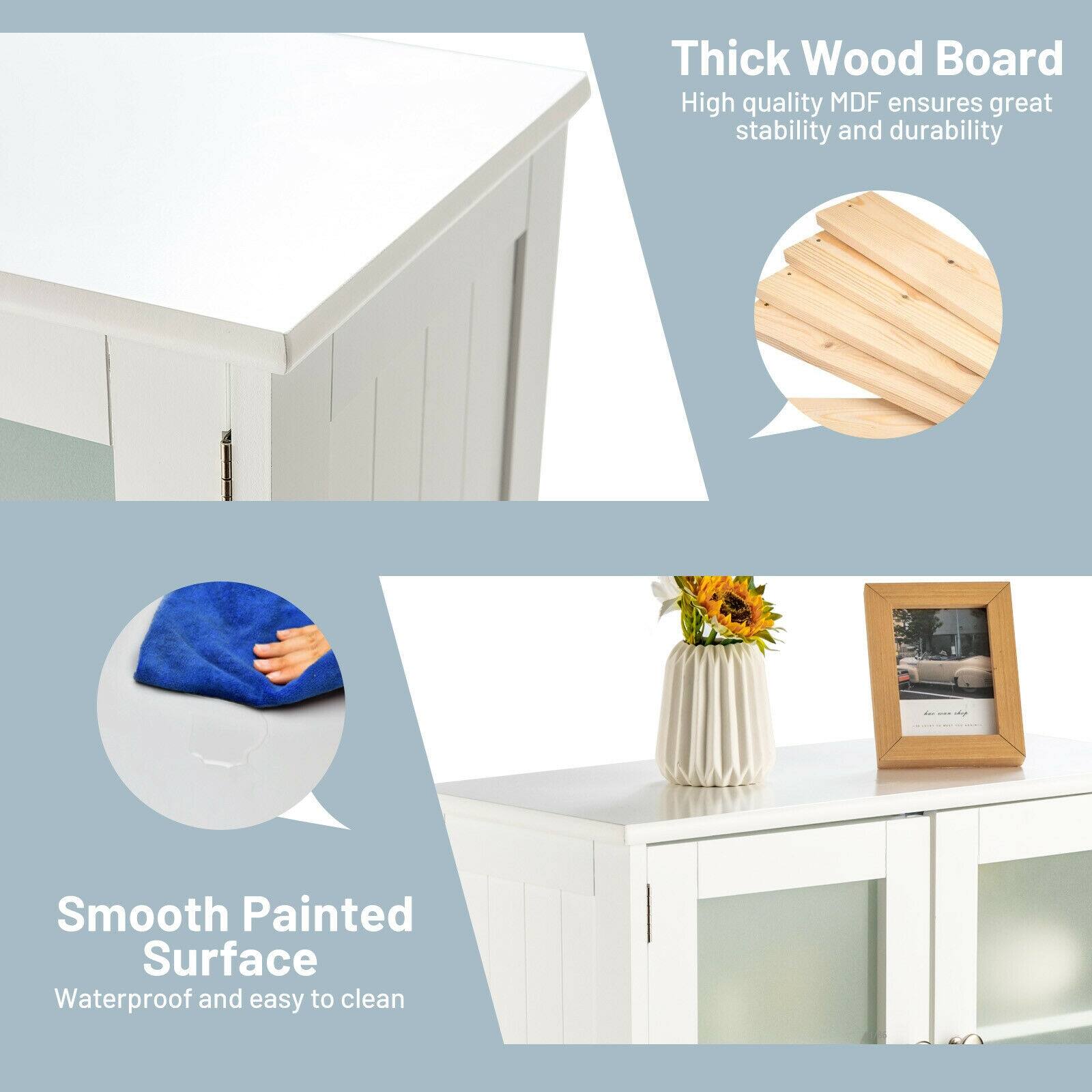 Thick Wood Board High quality MDF ensures great stability and durability
Smooth Painted Surface Waterproof and easy to clean