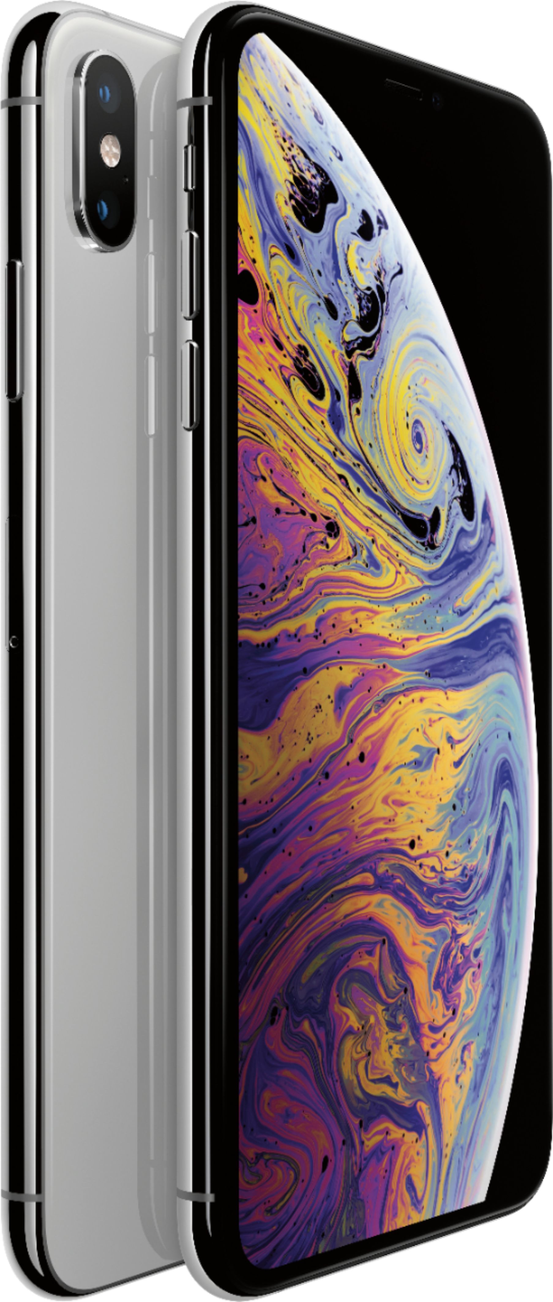 Apple Iphone Xs Max 64gb Silver At T Mt5a2ll A Best Buy