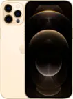 Front. Apple - iPhone 12 Pro Max 5G 256GB - Gold.
