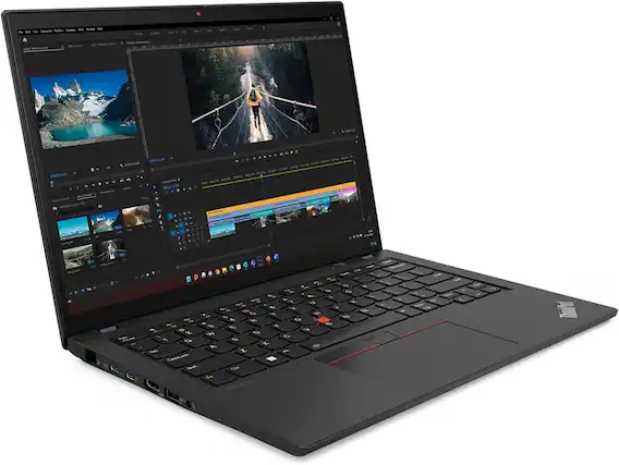 Front. Lenovo - Lenovo ThinkPad T14 Gen 4 (14" Touch, 16GB, 256GB, i5-1335U 1.3GHz) Win11P - Black.