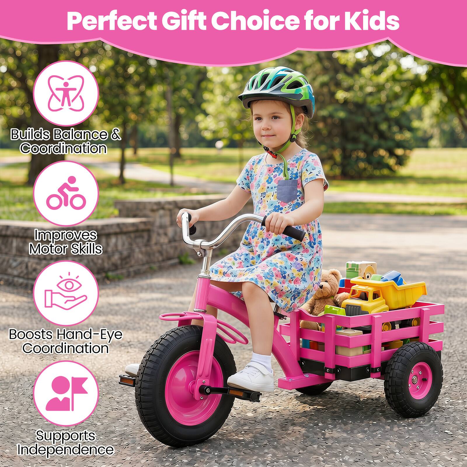 Perfect Gift Choice for Kids

- Builds Balance & Coordination
- Improves Motor Skills
- Boosts Hand-Eye Coordination
- Supports Independence