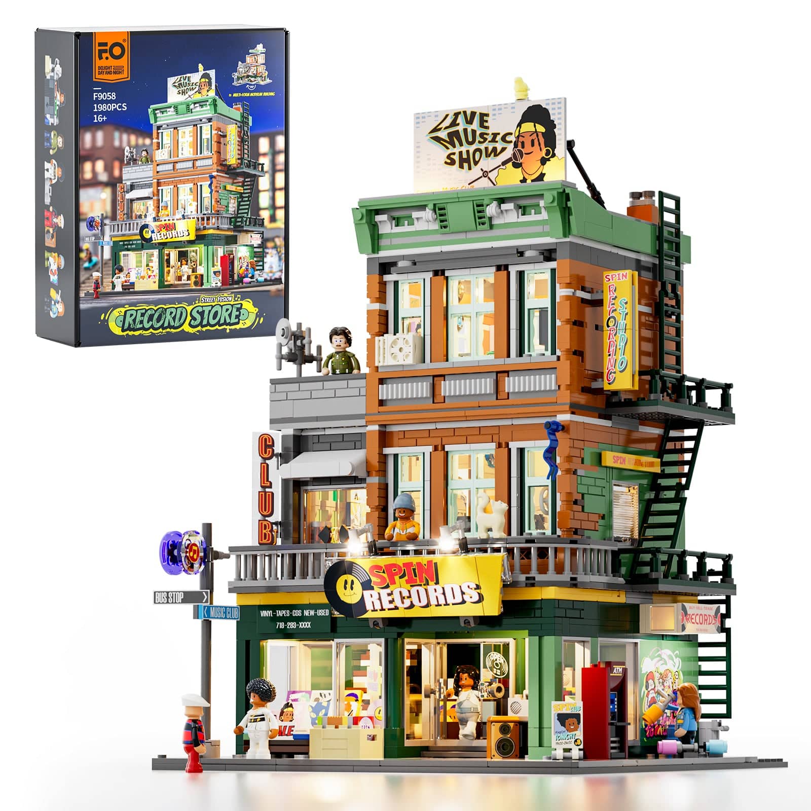 Lumibricks - Record Store Lighting Building Set, 1980 Pieces LED Modular Music Shop Display Model for Ages 16+ price history on PriceWatchPro