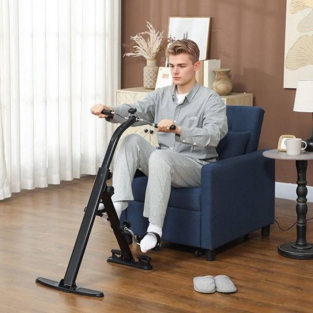 Alt View 3. Loheer - Portable Exercise Pedal Bike Seated Leg Exerciser with Adjustable Resistance, Foldable Design, LCD Monitor - Black.