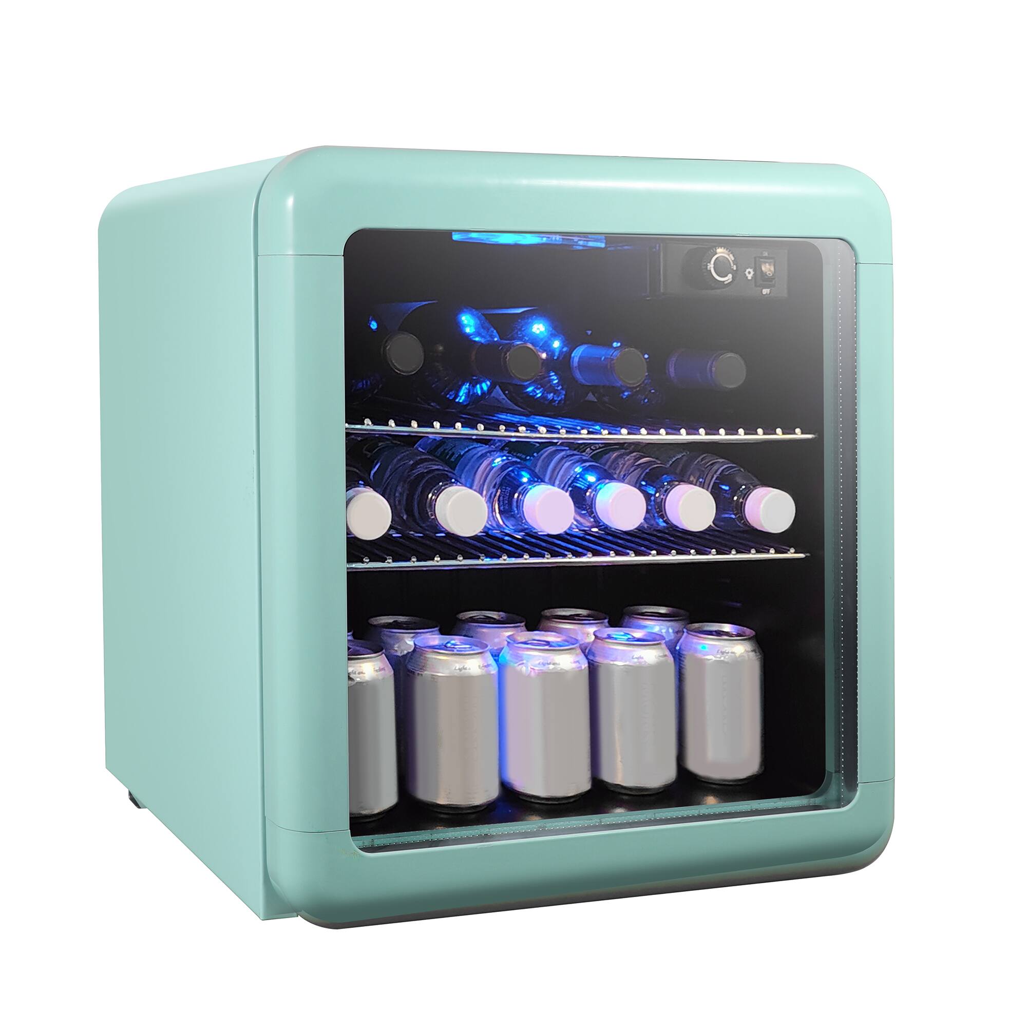 Alt View 7. Magic Chef - 1.7-Cu. Ft. Retro Beverage Cooler - Green.