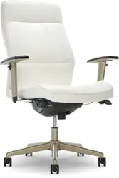 La-Z-Boy - Baylor Modern Bonded Leather Executive Chair - White - Bonded Leather - Front_Zoom