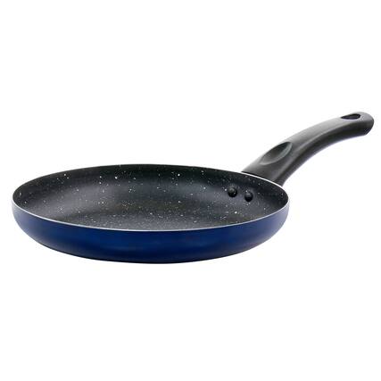 Front. Oster - Oster Luneta 8 Inch Aluminum Nonstick Frying Pan in Blue - Blue.
