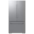 Samsung - 36 in. Wide Bespoke AI 25 cu. ft. Counter Depth 3-Door French Door Refrigerator with Zero Clearance Fit - Stainless Steel