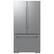 Front. Samsung - 36 in. Wide Bespoke AI 25 cu. ft. Counter Depth 3-Door French Door Refrigerator with Zero Clearance Fit - Stainless Steel.