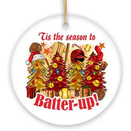 OrnamentallyYou - Tis the Season to Batter-Up Softball Christmas Ornament - Multi-colored