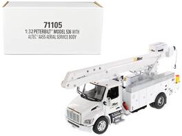 Peterbilt 536 Truck with Altec AA55 Aerial Service Body "Transport Series" 1/32 Diecast Model by Diecast Masters - White