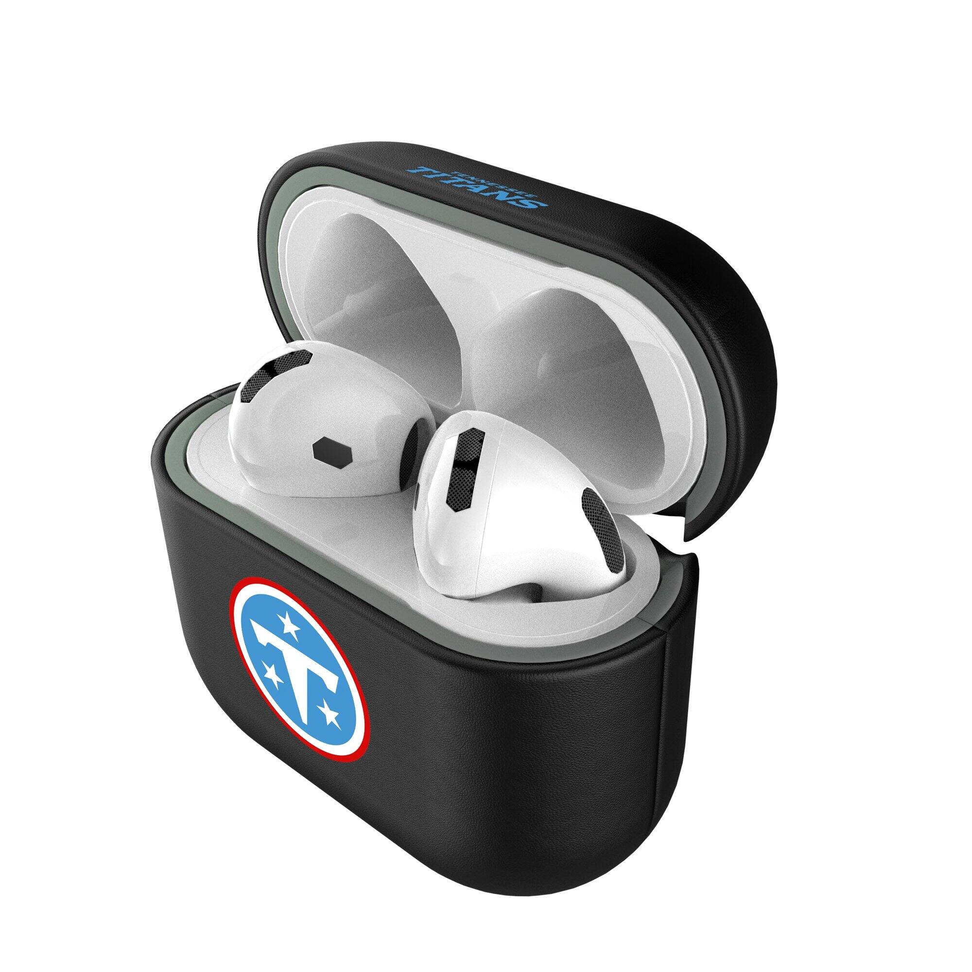 Alt View 2. Keyscaper - Tennessee Titans Tennessee Titans Insignia AirPods 4th Generation Case Cover - No Size - Black.
