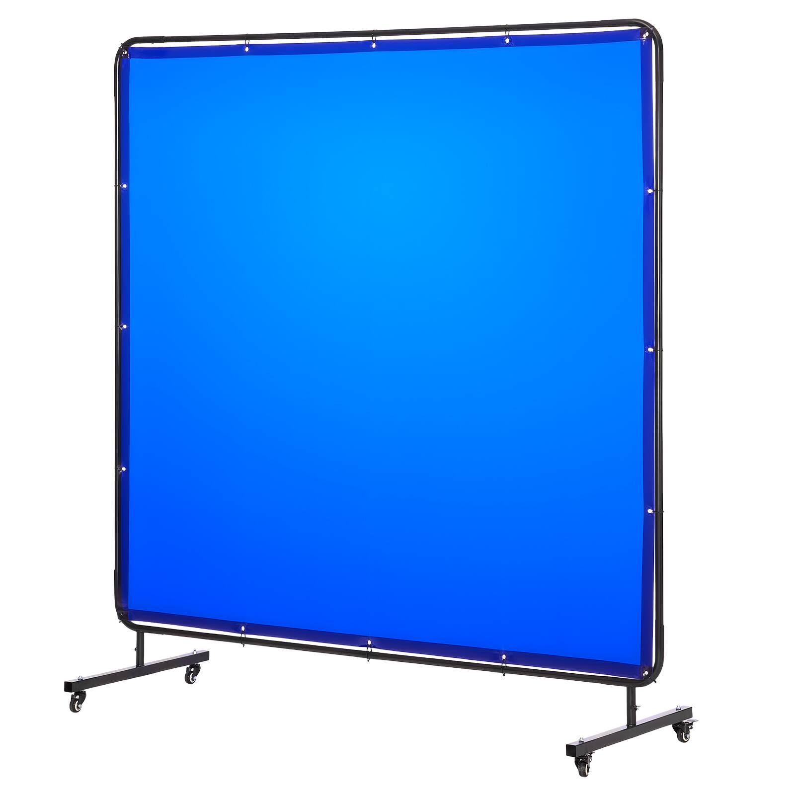 Alt View 5. VEVOR - Welding Screen with Frame, 6 x 6 FT Welding Curtain Screen, Flame-Resistant Vinyl Safety Protection Screens - Blue.