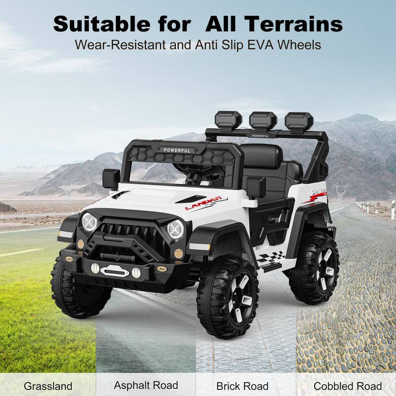 Suitable for All Terrains  
Wear-Resistant and Anti Slip EVA Wheels  

Grassland  
Asphalt Road  
Brick Road  
Cobbled Road