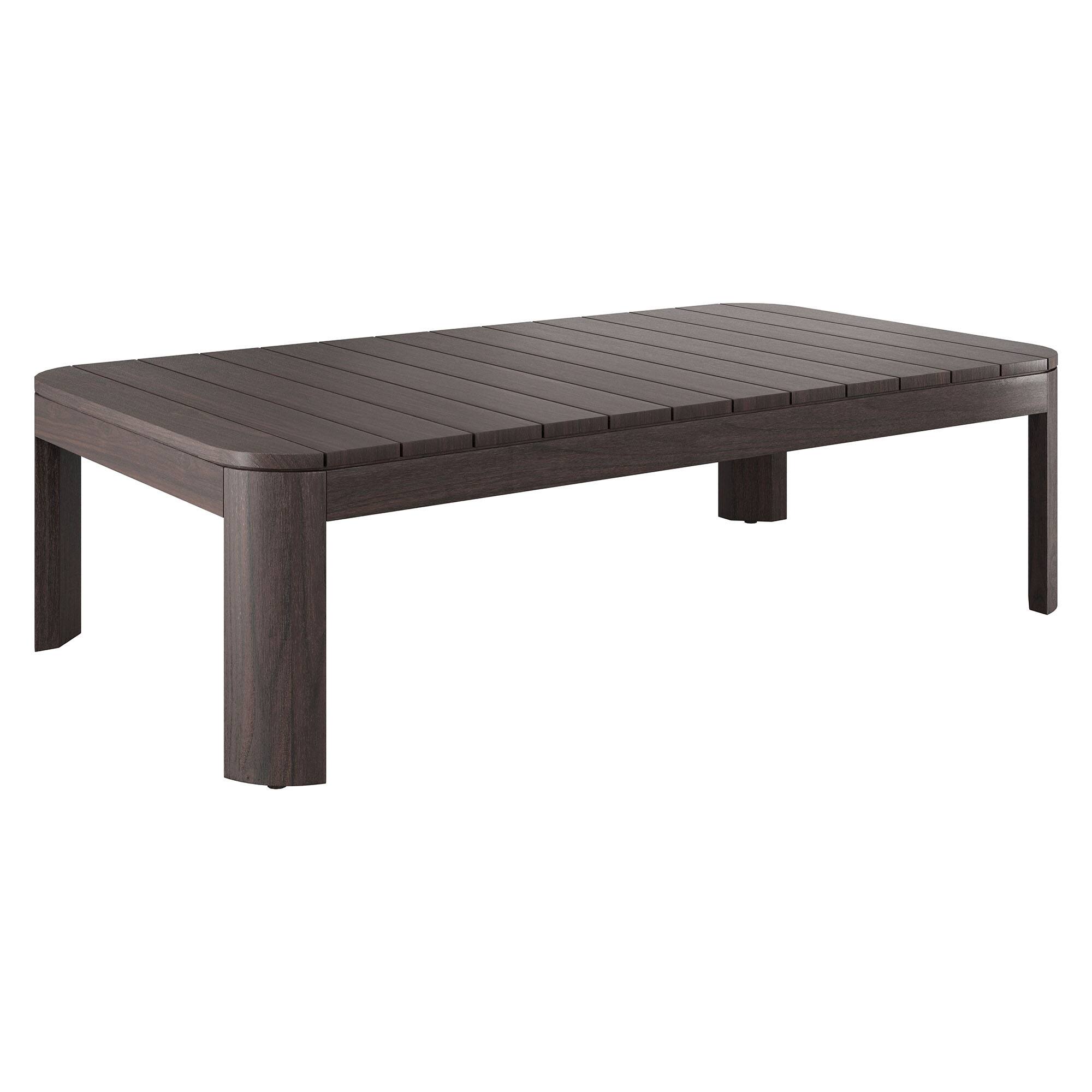 Angle. Modway - Kona 47 Inch Outdoor Teak Wood Coffee Table by Modway - Dark Brown.