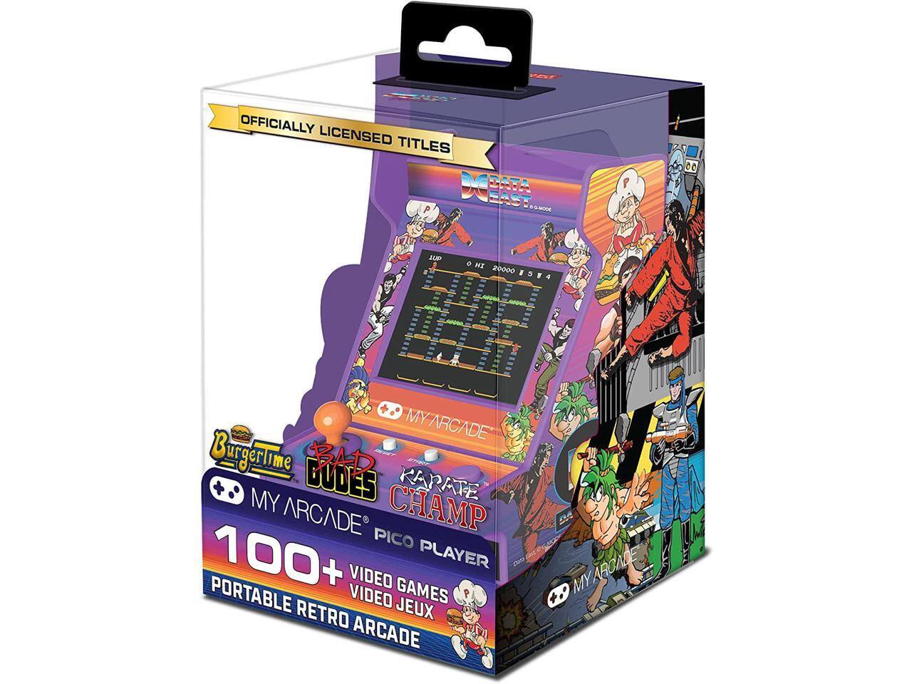 OFFICIALLY LICENSED TITLES  
DCBATA EAST  
BurgerTime  
DUDES BAD KARATE CHAMP  
MY ARCADE  
PICO PLAYER  
100+ VIDEO GAMES  
PORTABLE RETRO VIDEO JEUX ARCADE  
MY ARCADE