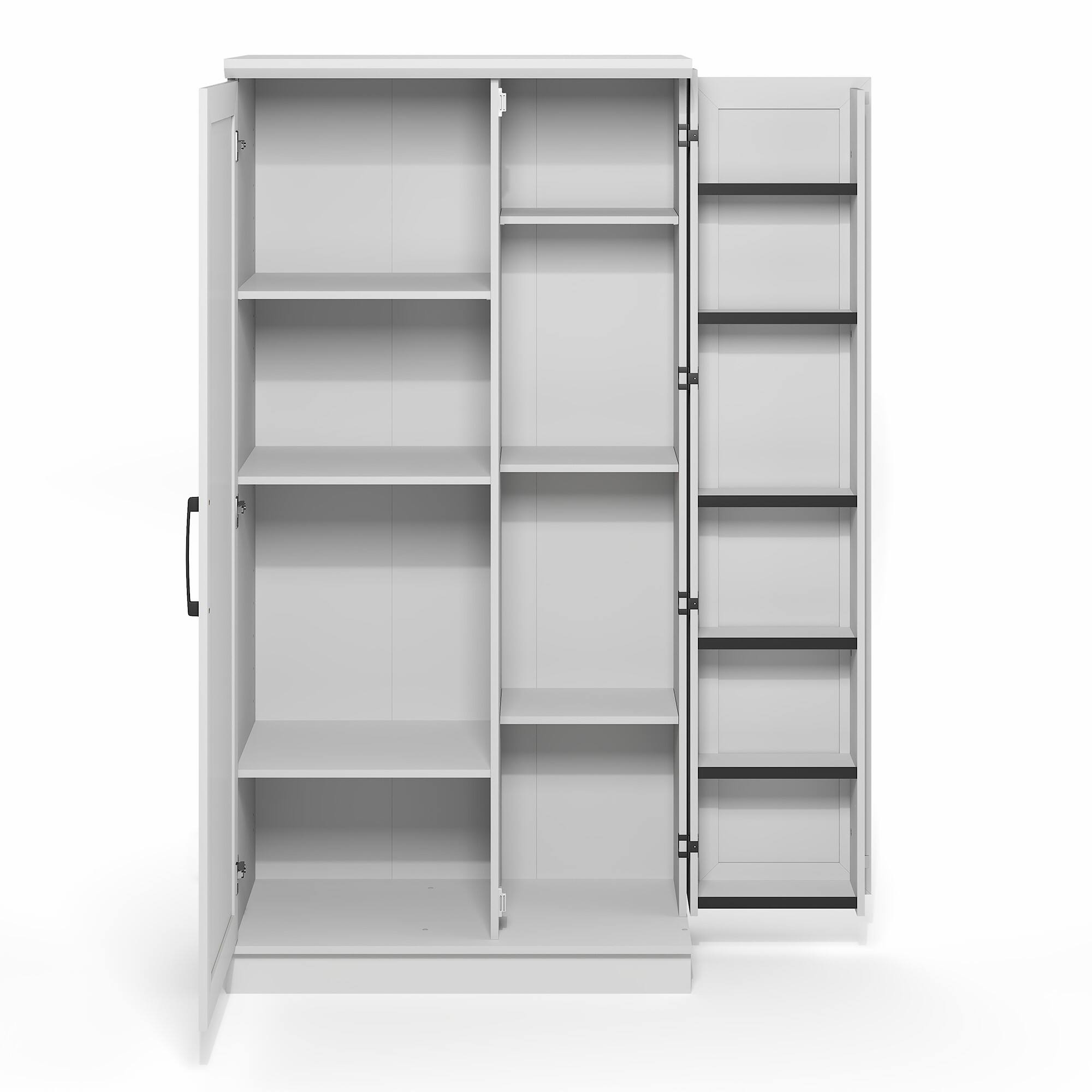 Alt View 9. Furinno - Robin Multipurpose Storage Cabinet, Pantry Cabinet, Kitchen Cabinet with 2 Doors, 71 H - White.