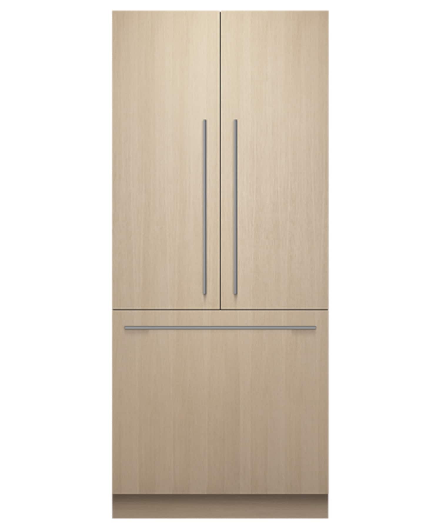 Fisher & Paykel - 36 " Counter-Depth 25 Cu Ft Smart Integrated French Door Refrigerator/Freezer - Custom Panel Ready