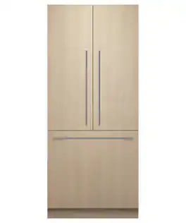 Fisher & Paykel - 36 " Counter-Depth 25 Cu Ft Smart Integrated French Door Refrigerator/Freezer - Custom Panel Ready
