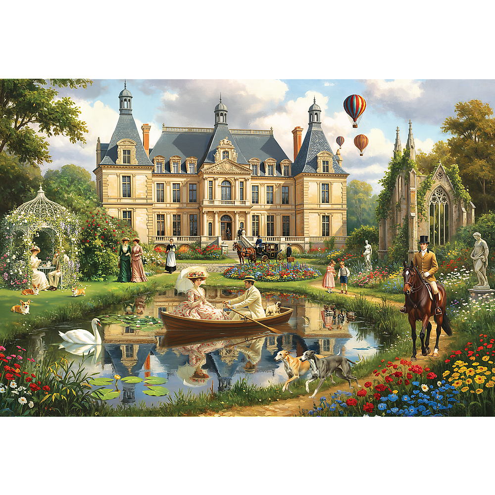 Alt View 1. Trefl - Trefl Red Palace by the Water 1500 Piece Puzzle - Multicolor.