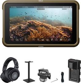 Atomos - Ninja 5.2" 4K HDMI Recording Monitor+Atomos StudioSonic Headphones Bundle - Black