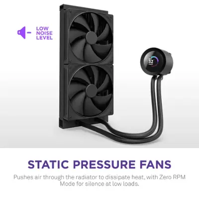 NZXT Kraken Plus 280mm Radiator CPU Liquid Cooler (2 x 140mm F140P NZXT Kraken Plus 280mm Radiator CPU Liquid Cooler (2 x 140mm F140P