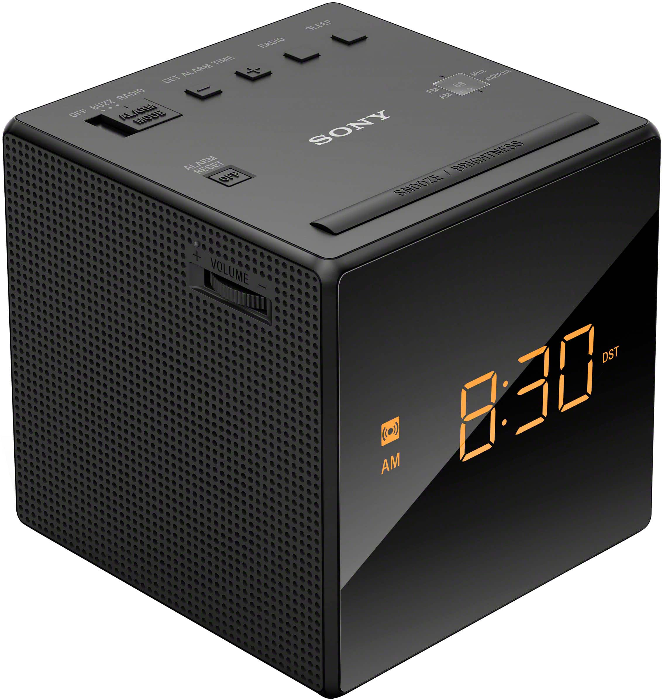 Angle View: Sony - ICF-C1 Radio Alarm Clock - Black