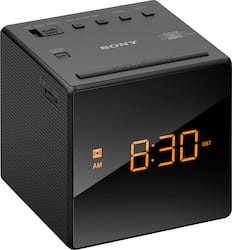 Sony - ICF-C1 Radio Alarm Clock - Black - Front_Zoom