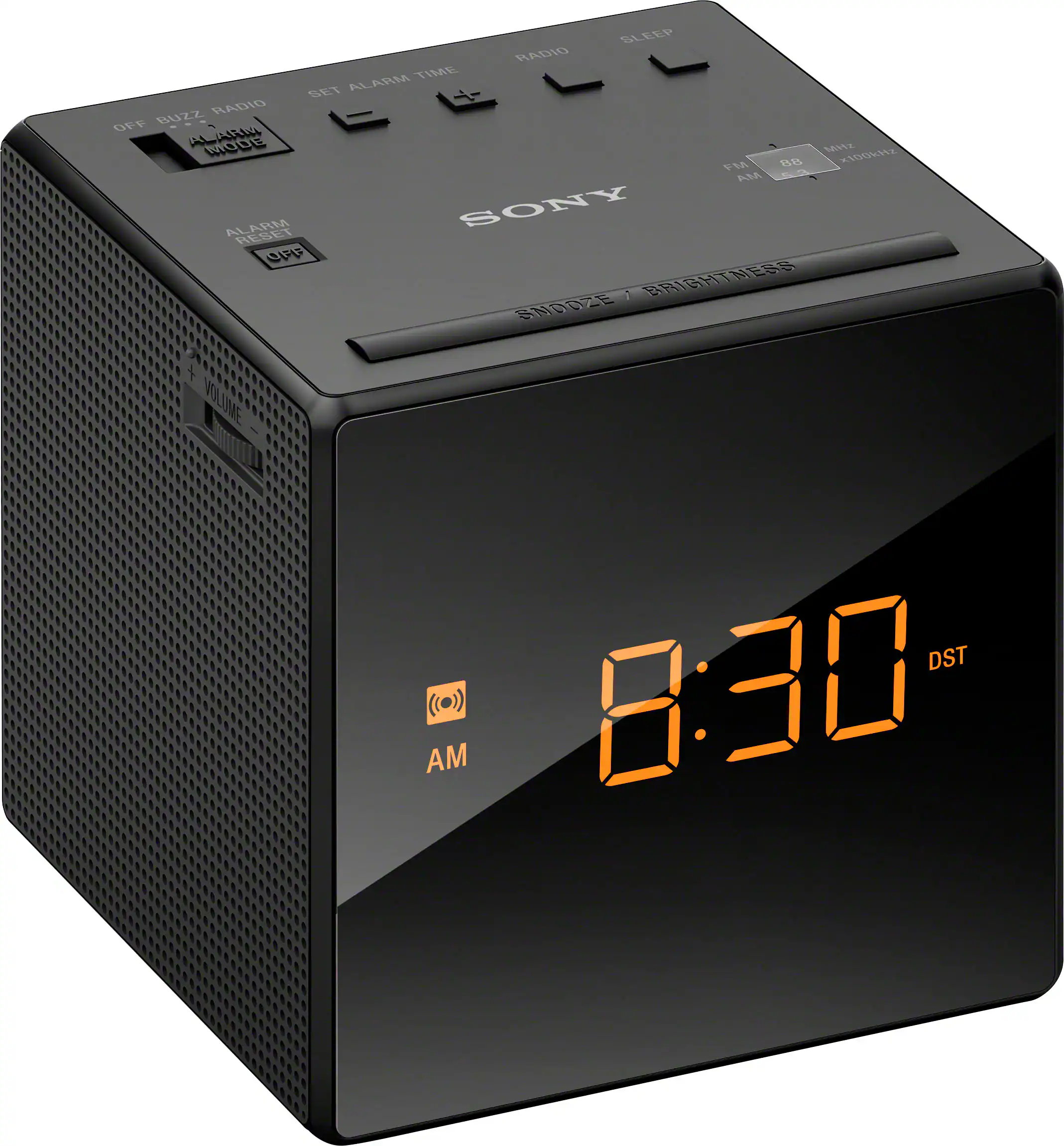 Front. Sony - ICF-C1 Radio Alarm Clock - Black.
