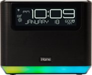 Front Zoom. iHome - AVS16 Smart Alarm Clock with Alexa - Black.