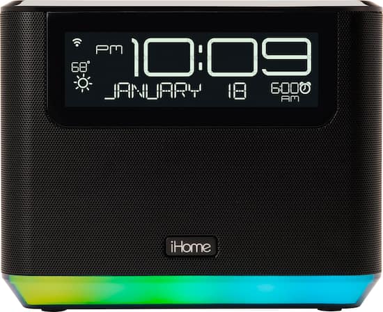 Ihome Avs16 Smart Alarm Clock With Alexa Black