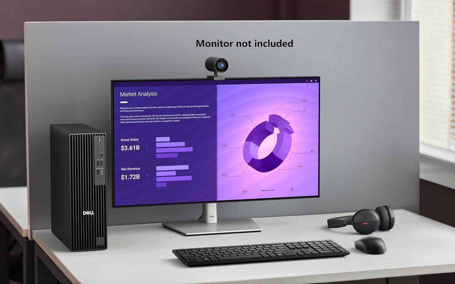 Monitor not included

Market Analysis CER - where on explone by Industry bands growt opporntes Wlcome - masar analysis and Enacial pefformance 10% M sus ne -. -ny wftecting higher aperational Thes me goss saes Icressed be ad forecents a desagned Selp you entere and eoving - demands Ou monghes cwads and sheal - ncpee market make -ata diven de -A USA TA Gross Sales $3.61B CAN REL Net Revenue $1.72B MELX FRA DOLL DOLL

Market Analysis

Welcome to our market analysis overview, where we explore industry trends, growth opportunities, and financial performance.

This year, we took a 10% increase in gross sales, but revenue only rose 8%, reflecting higher operational costs. Our insights and forecasts are designed to help your enterprise make data-driven decisions and stay ahead in a competitive market.

Gross Sales $3.61B

Net Revenue $1.72B