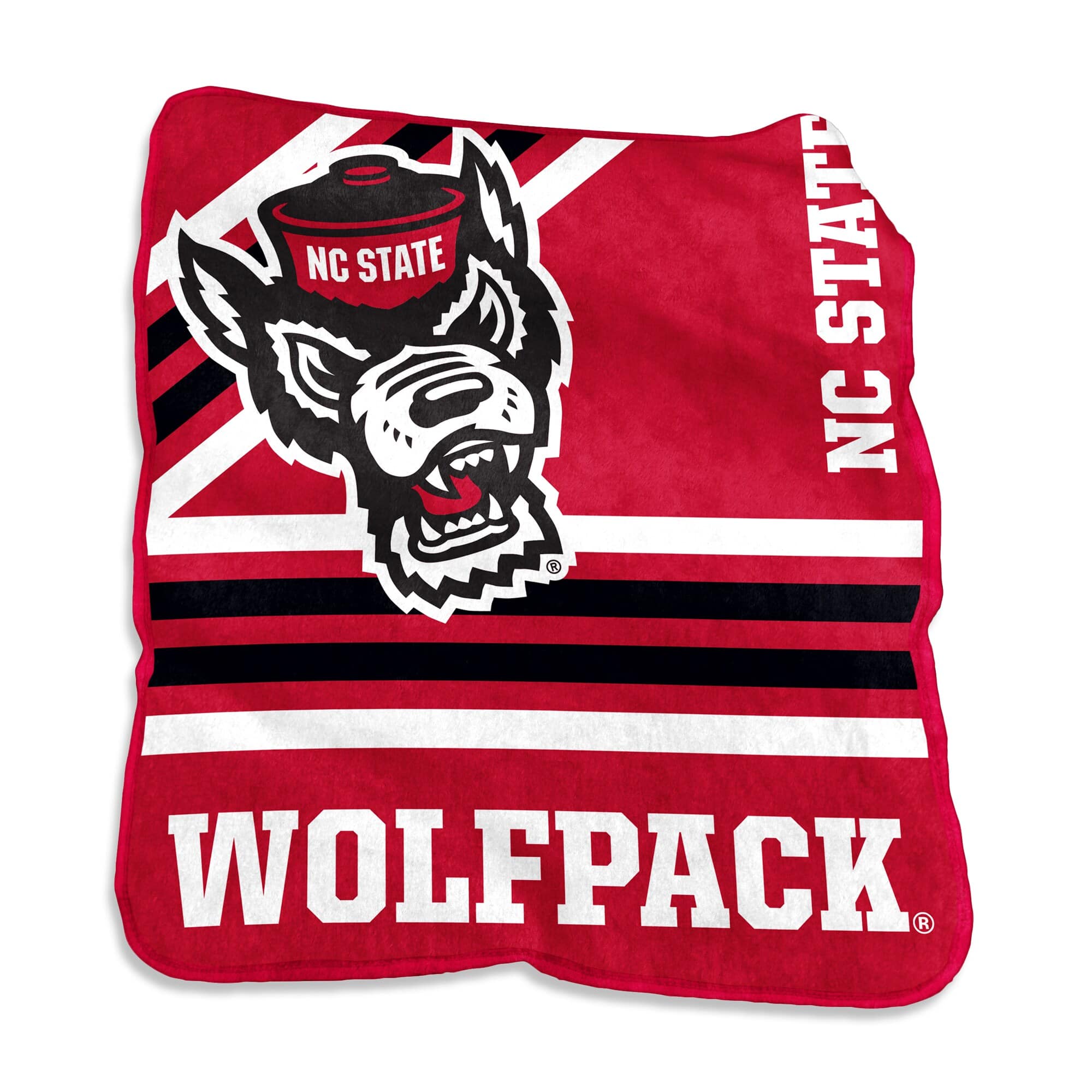 Logo Brands - NC State Wolfpack 50" x 60" Team Raschel Throw Blanket - Multicolor