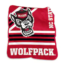 Logo Brands - NC State Wolfpack 50" x 60" Team Raschel Throw Blanket - Multicolor