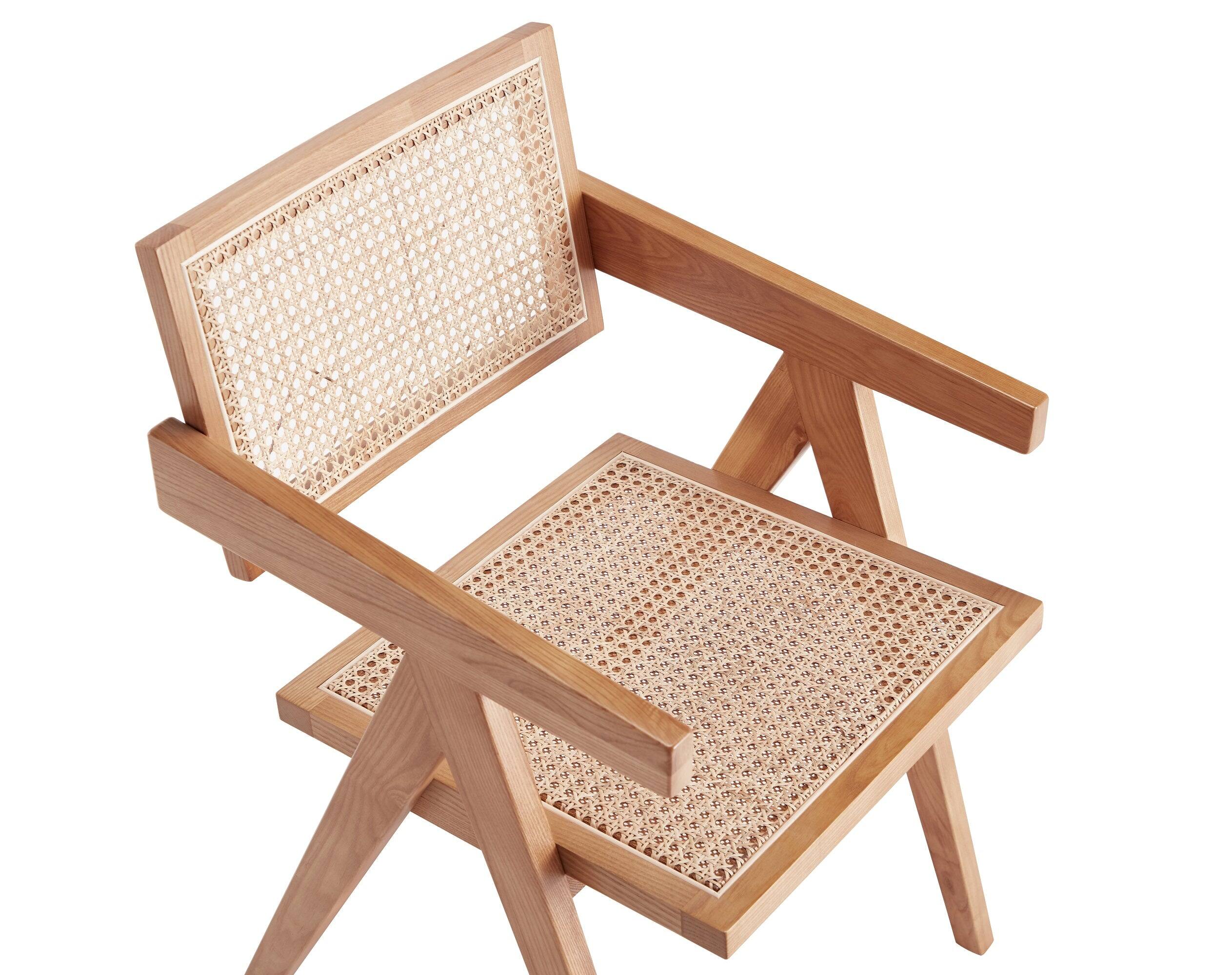 Alt View 6. Manhattan Comfort - Hamlet Industry Chic Wood Dining Chair with Arms - Set of 2 - Natural.