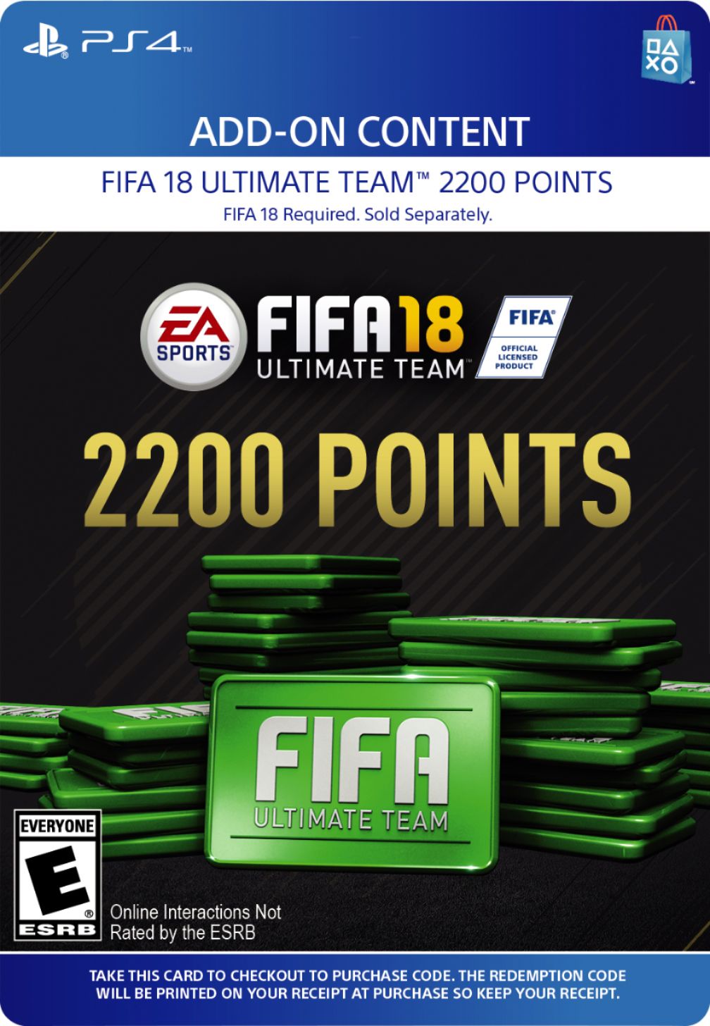 Vidner Uundgåelig Jeg bærer tøj Best Buy: FIFA 18 2200 Ultimate Team Points PlayStation 4 [Digital] 1111