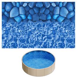 VEVOR - 15ft Pool Liner, Round Overlap Swimming Pool Liner for 54 in Wall Height, Premium Vinyl, Easy Install - Boulder Swirl