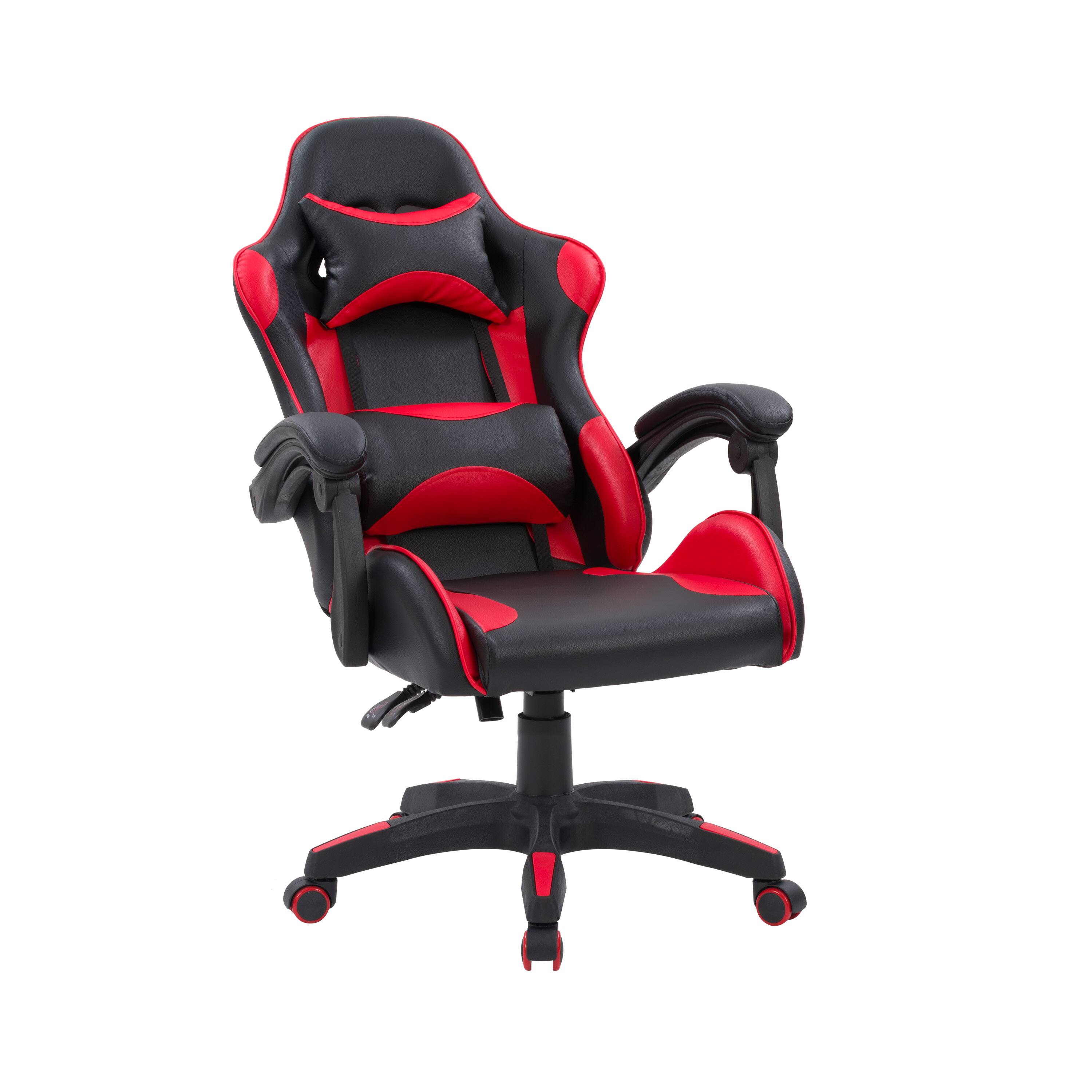Alt View 11. CorLiving - Ravagers Gaming Chair - Black and Red.
