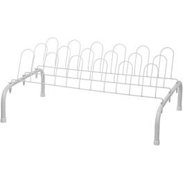 ClosetMaid - 1039 Lightweight 9 Pair Freestanding Wire Shoe Rack Organizer - White
