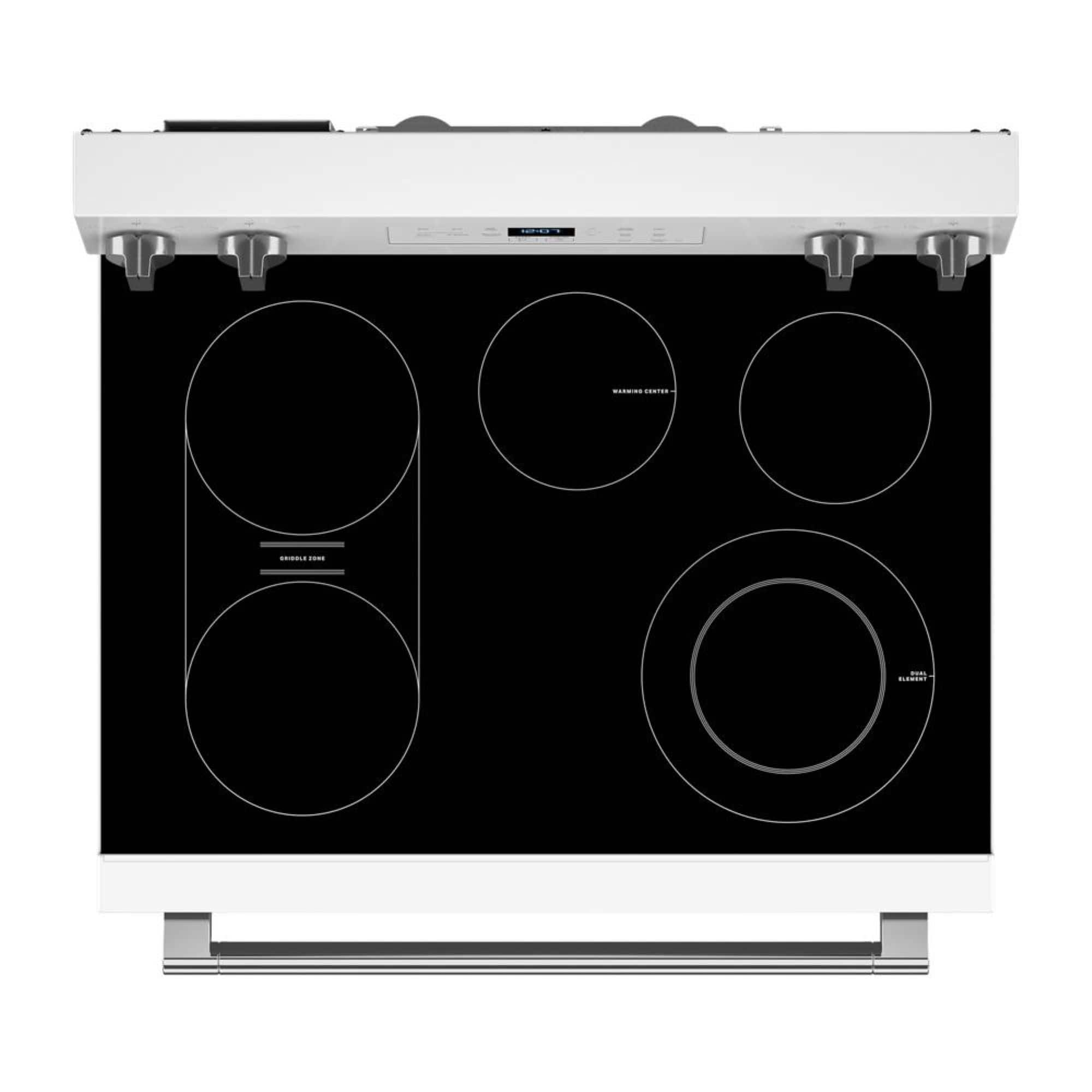 Maytag 30 Inch Wide Electric Range With No Preheat Air Fry And Air Baking 53 Cu Ft White 9488