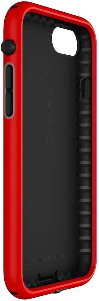 presidio sport case for apple iphone 7 and iphone 8 - black/poppy red