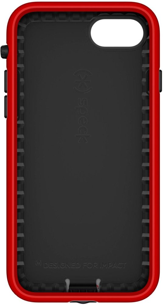 presidio sport case for apple iphone 7 and iphone 8 - black/poppy red