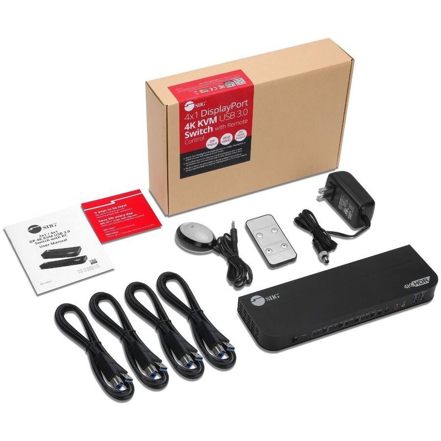 SIIG DisplayPort 4x1 USB 3.0 4K KVM with Remote Switch OPY 4K@ HOAR Control Input DP 60Hz

loyad R pays day Save 5% SIIG / 4x1 use 3.0 2x1 KVM RC DP Switch 4K Manual with User SUG !!!!

4KHDR II