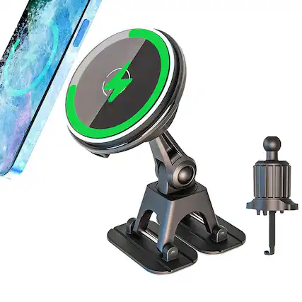 Front. METALTON - For Qi2 15w Magsafe Car Cup Holder Magnetic Phone Wireless Fast Charging To12 Series - for Dashboard/Vent.