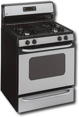 Angle Standard. GE - 30" Self-Cleaning Freestanding Gas Range.