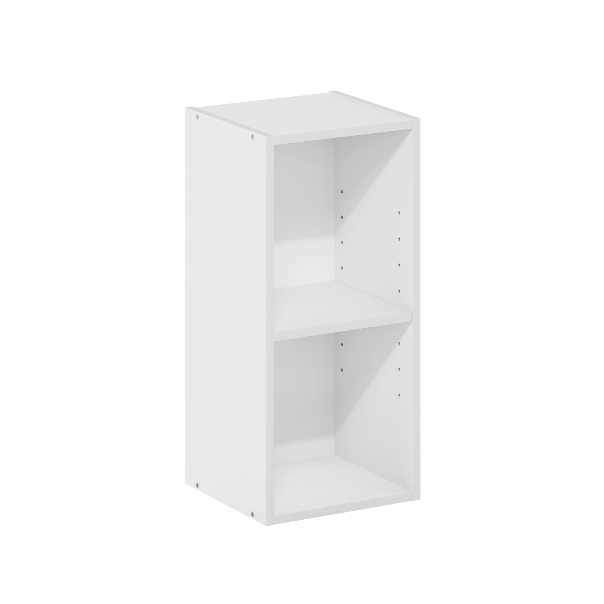 Alt View 5. Furinno - FULDA Book Shelf, 2-Tier Narrow Storage Cabinet, Bookcase with 10-In Width Storage Shelf, 9.3 x 9.8 x 21.2 - White.