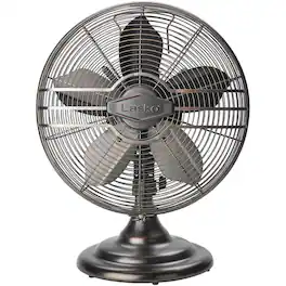 Lasko - 12-In. Classic Metal Table Fan - Bronze