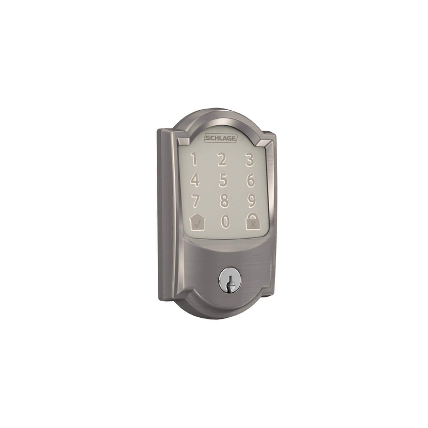 Schlage - Encode Satin Metal Wi-Fi Deadbolt - Nickel